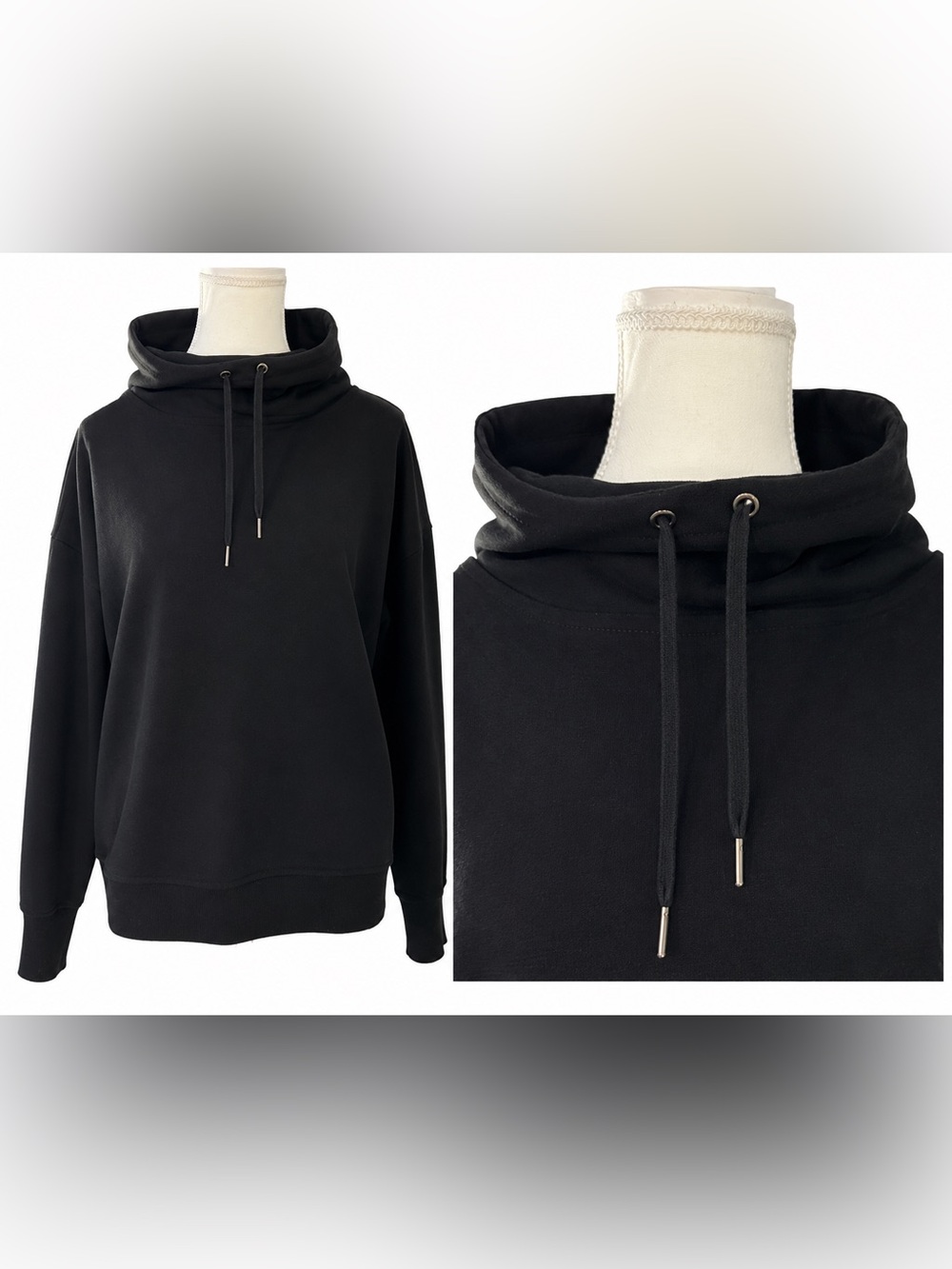 Danskin Black Funnel Neck Sweatshirt